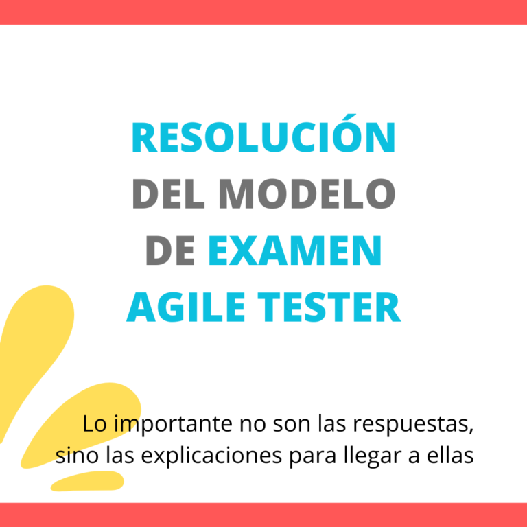 Resolución de modelo de examen de Agile Tester