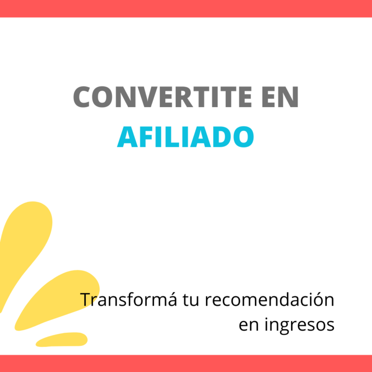 Convertite en afiliado